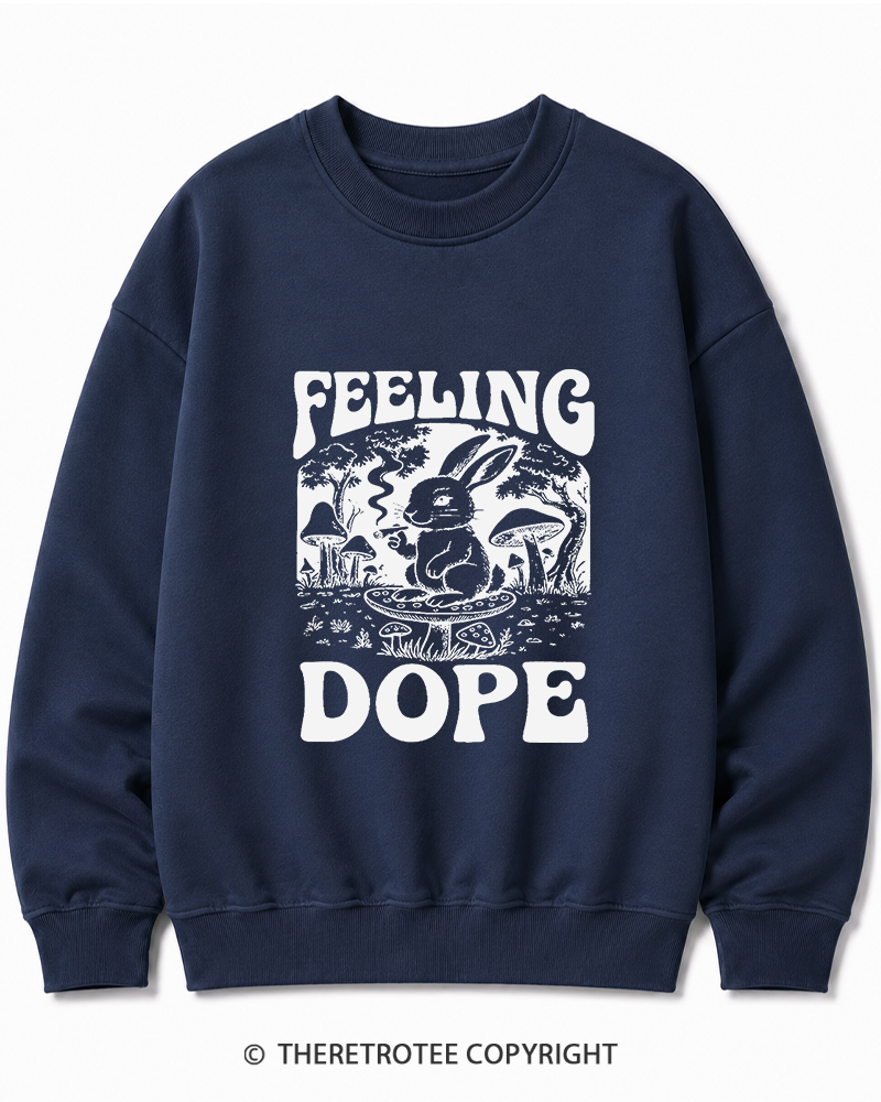 TheRetroTee Feeling Dope Cottagecore 1960s Cotton Sweatshirt