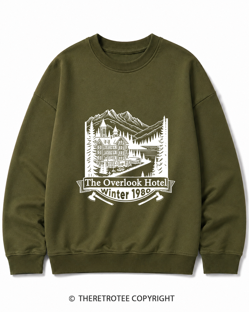 TheRetroTee Overlook Hotel 1980s Cotton Sweatshirt