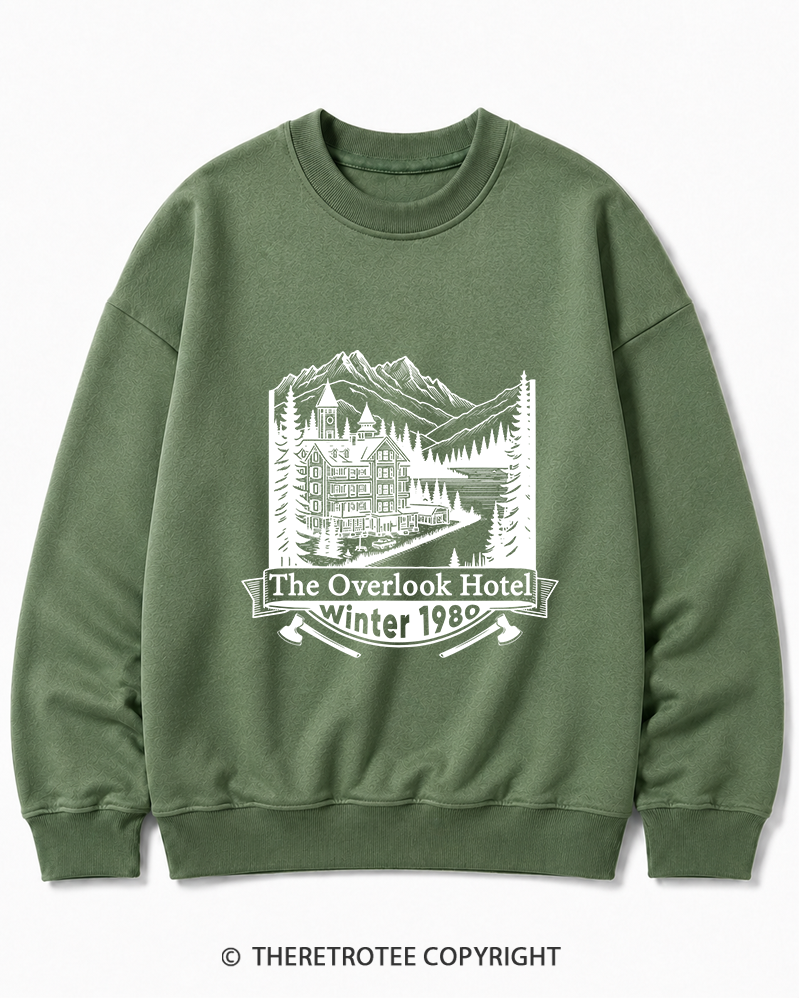 TheRetroTee Overlook Hotel 1980s Cotton Sweatshirt