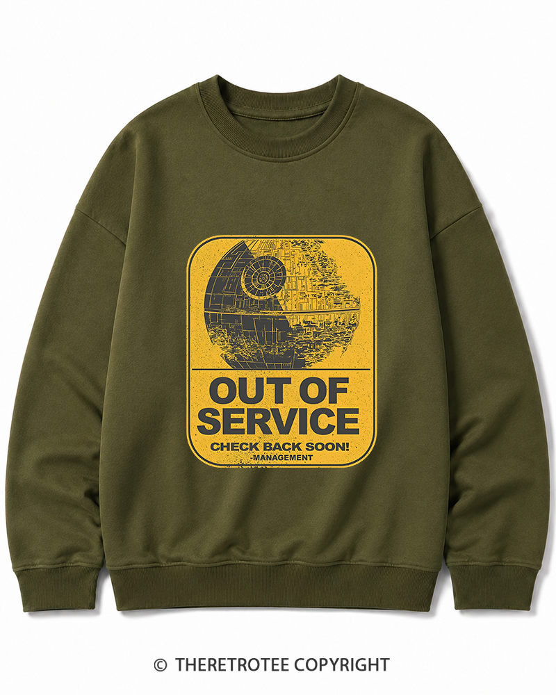 TheRetroTee Out Of Service 1980s Cotton Sweatshirt