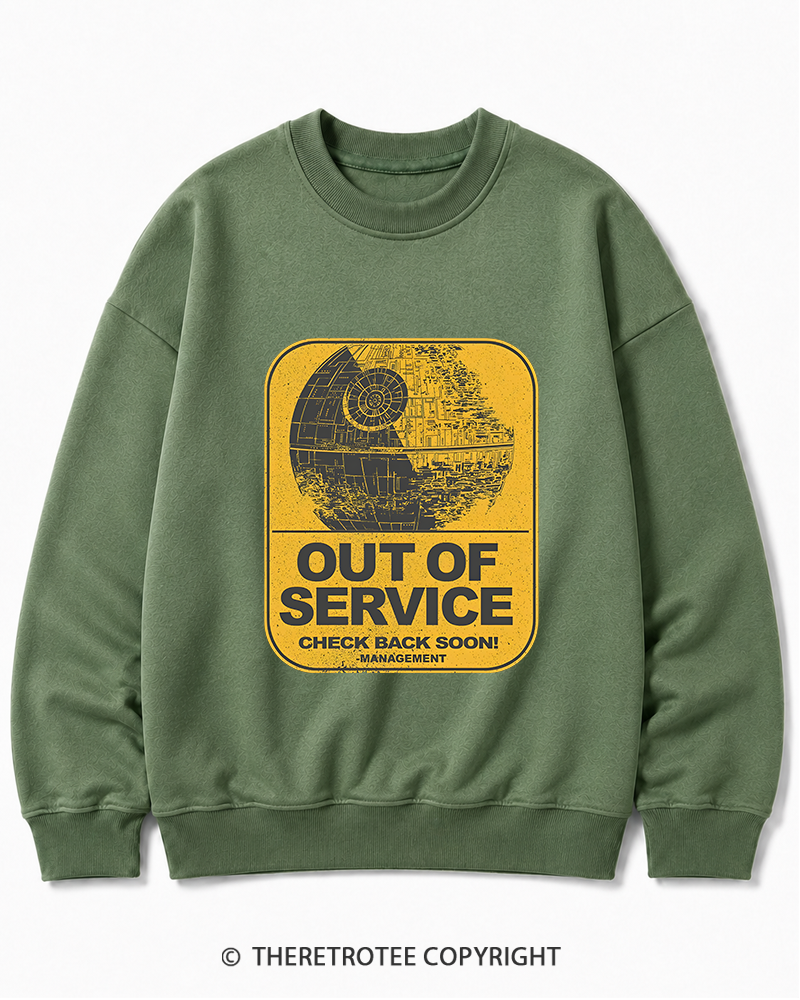 TheRetroTee Out Of Service 1980s Cotton Sweatshirt