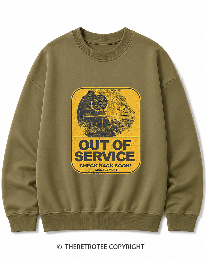 TheRetroTee Out Of Service 1980s Cotton Sweatshirt