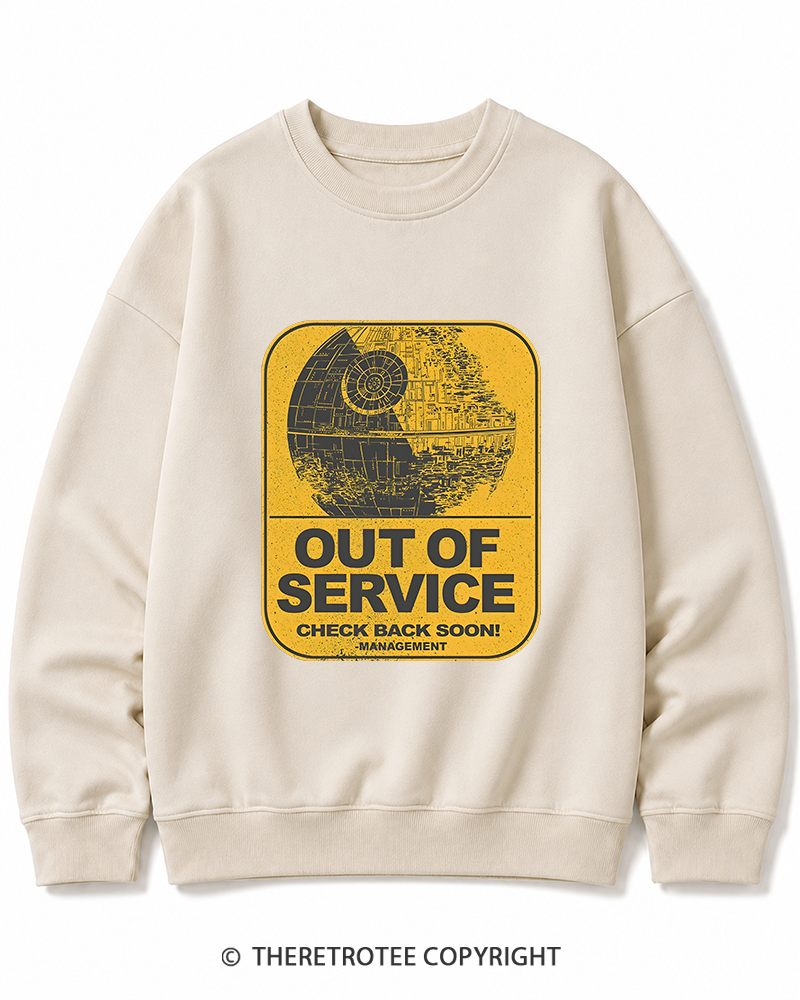 TheRetroTee Out Of Service 1980s Cotton Sweatshirt
