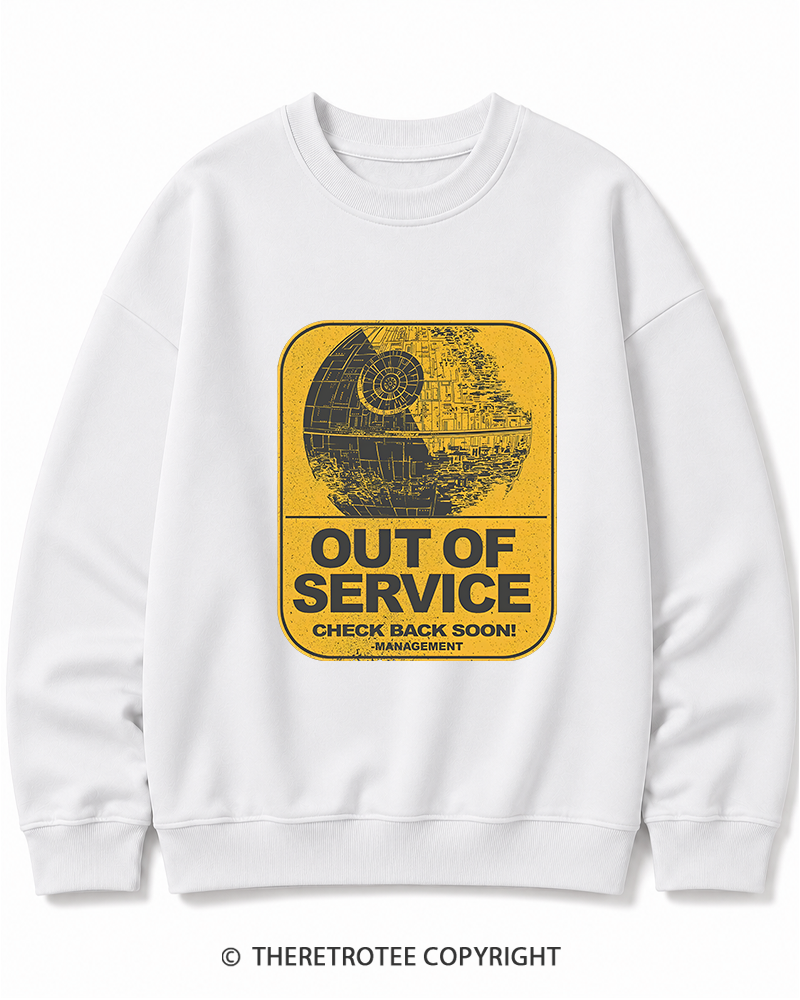 TheRetroTee Out Of Service 1980s Cotton Sweatshirt