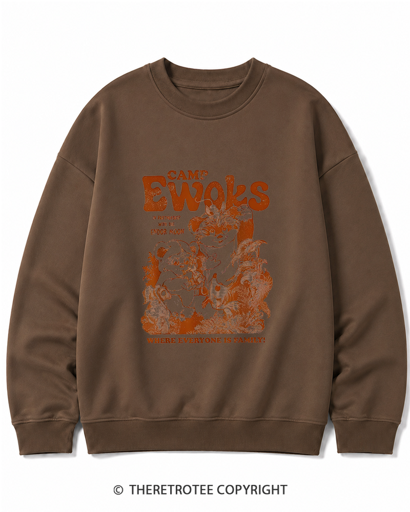 TheRetroTee Camp Ewoks 1980s Cotton Sweatshirt
