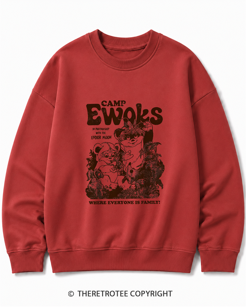TheRetroTee Camp Ewoks 1980s Cotton Sweatshirt