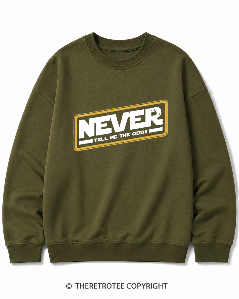TheRetroTee Never Tell Me The Odds 1980s Cotton Sweatshirt