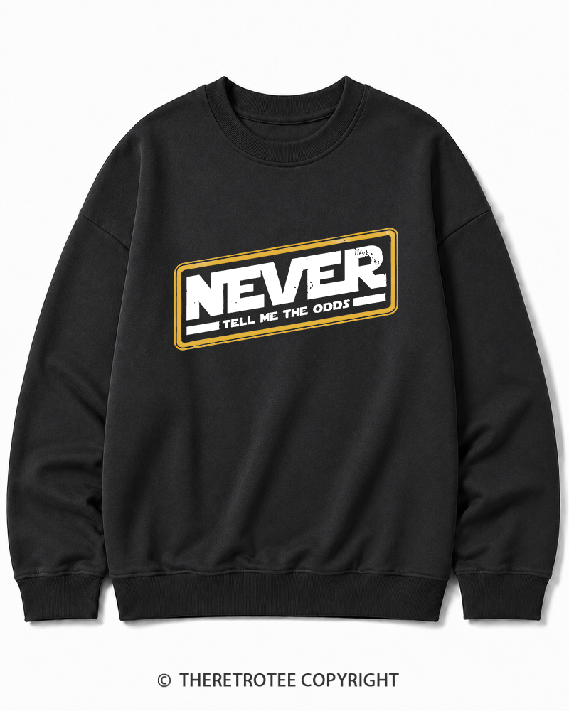 TheRetroTee Never Tell Me The Odds 1980s Cotton Sweatshirt