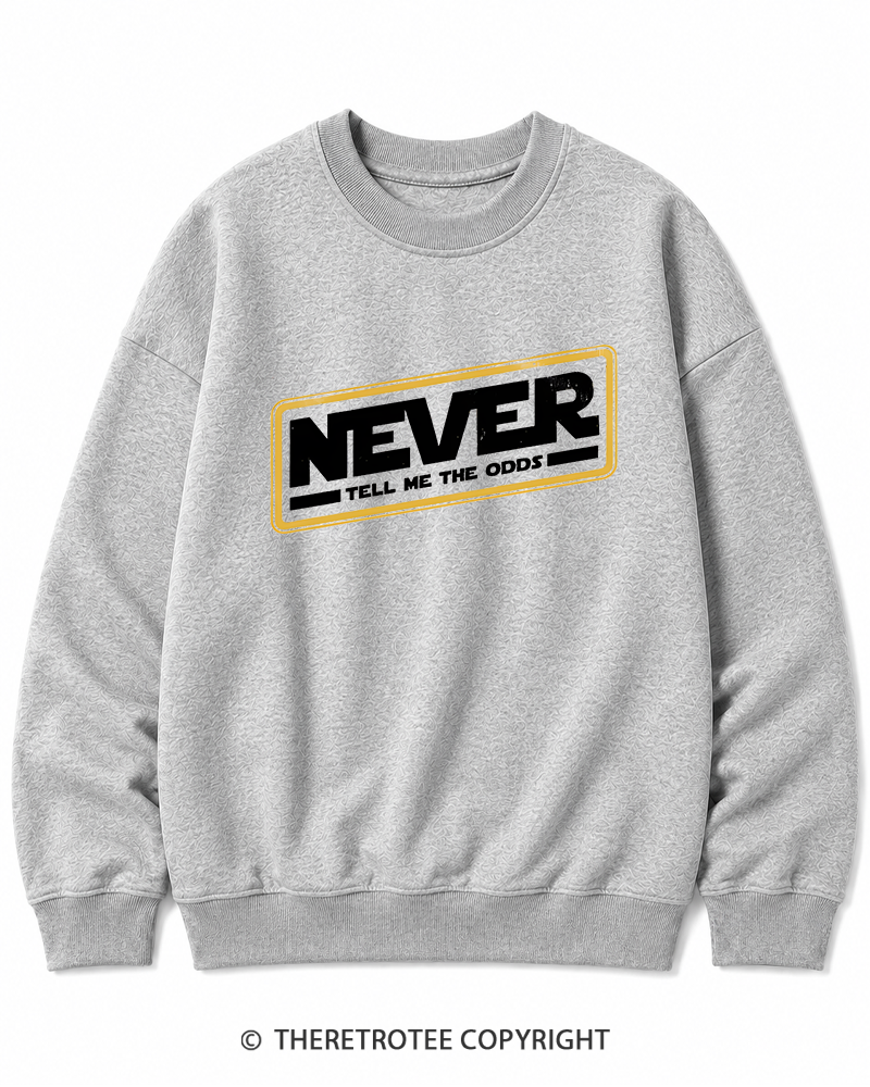 TheRetroTee Never Tell Me The Odds 1980s Cotton Sweatshirt