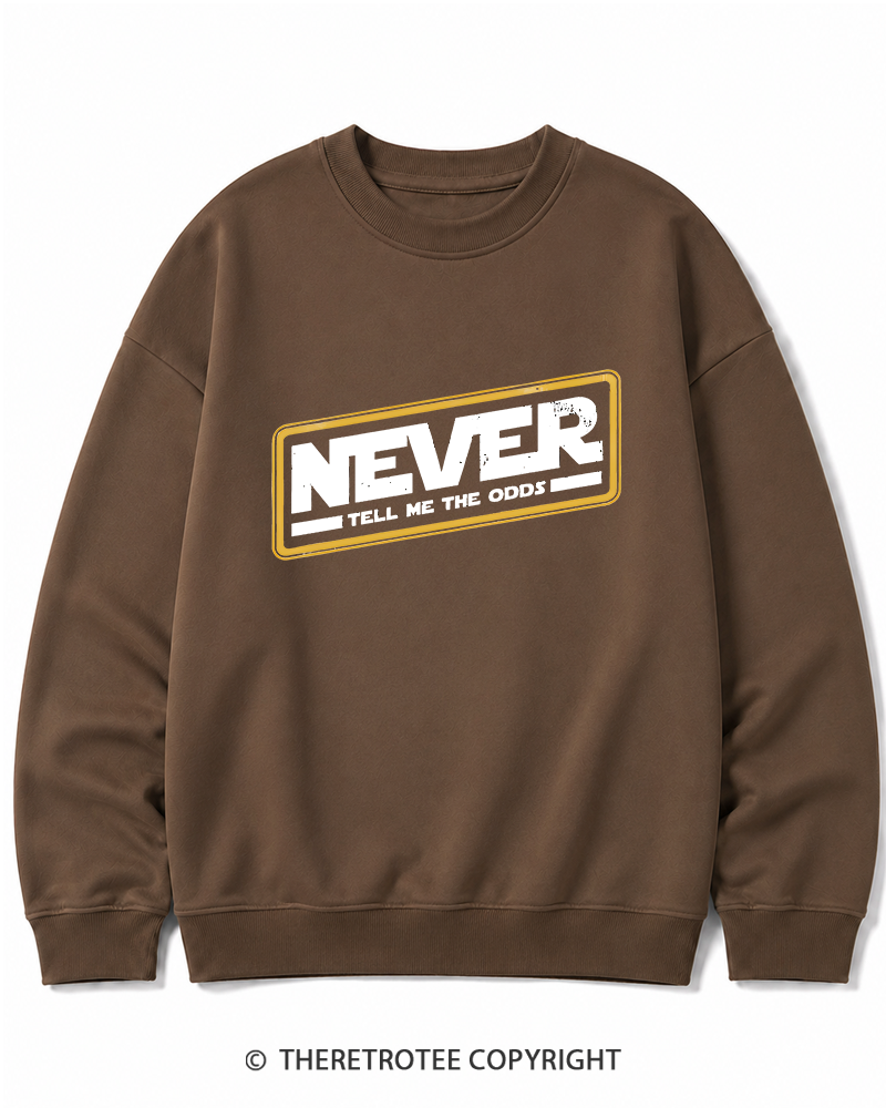 TheRetroTee Never Tell Me The Odds 1980s Cotton Sweatshirt