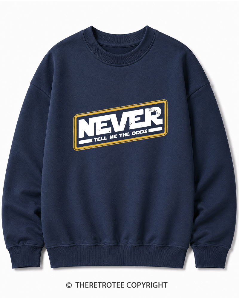 TheRetroTee Never Tell Me The Odds 1980s Cotton Sweatshirt
