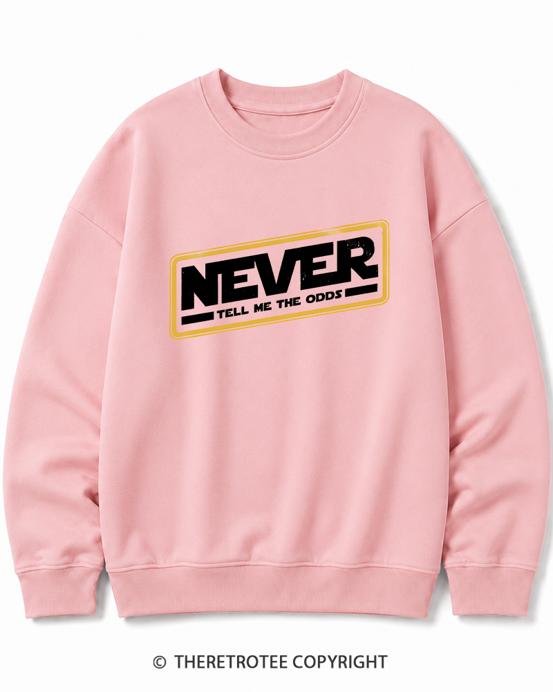 TheRetroTee Never Tell Me The Odds 1980s Cotton Sweatshirt