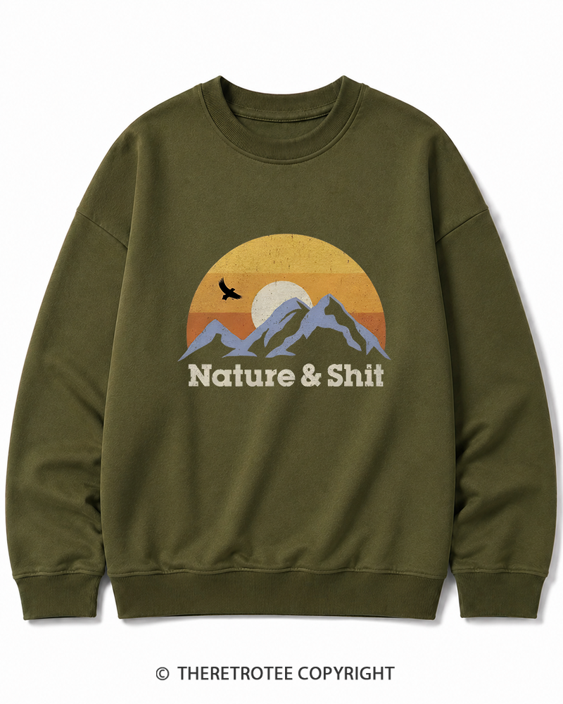 TheRetroTee Nature & Shit 1970s Cotton Sweatshirt