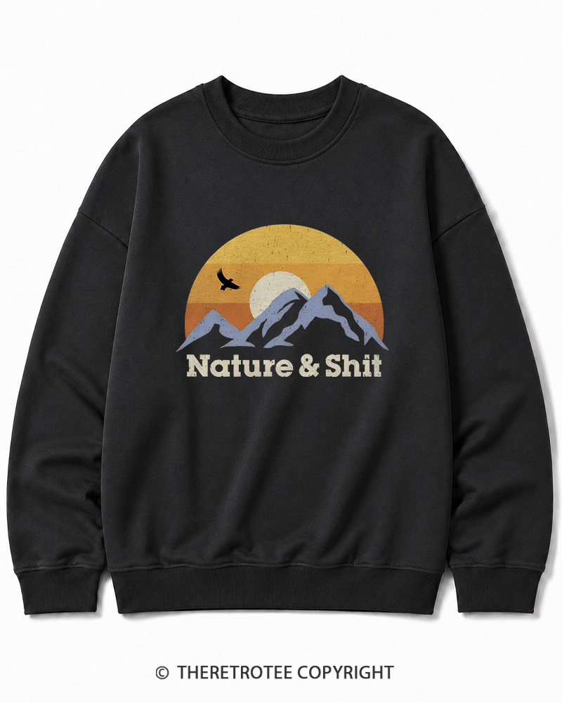 TheRetroTee Nature & Shit 1970s Cotton Sweatshirt