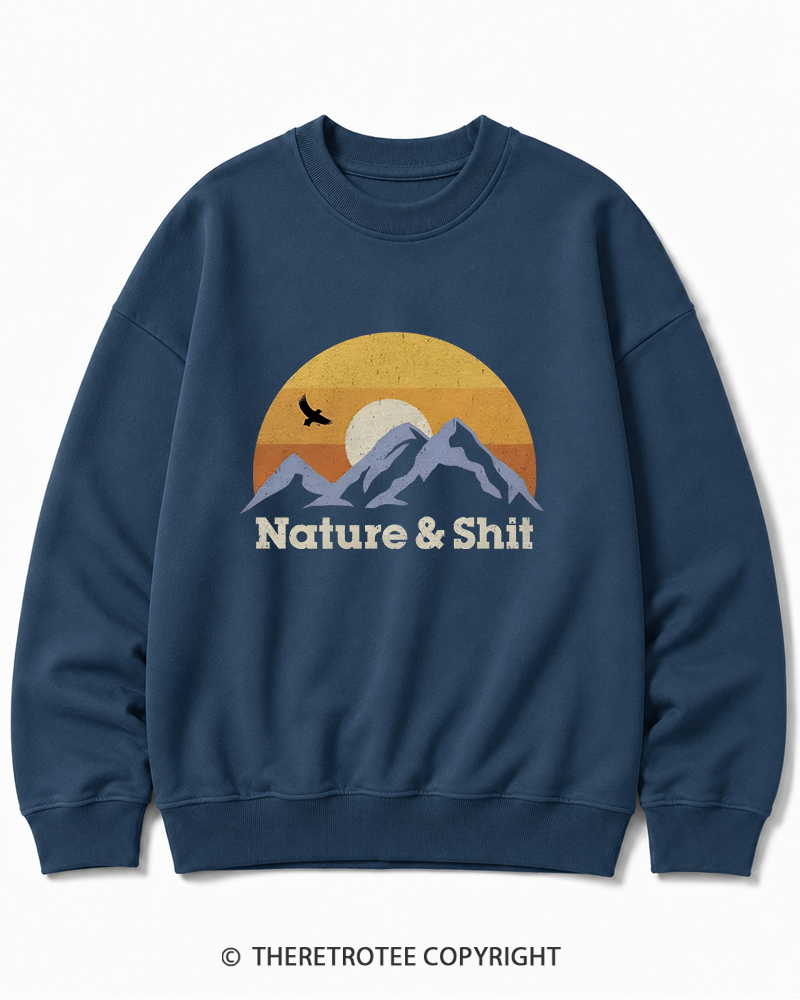TheRetroTee Nature & Shit 1970s Cotton Sweatshirt
