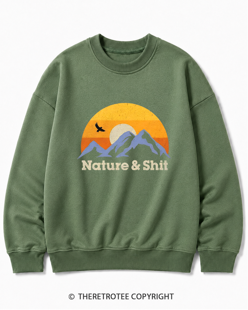 TheRetroTee Nature & Shit 1970s Cotton Sweatshirt