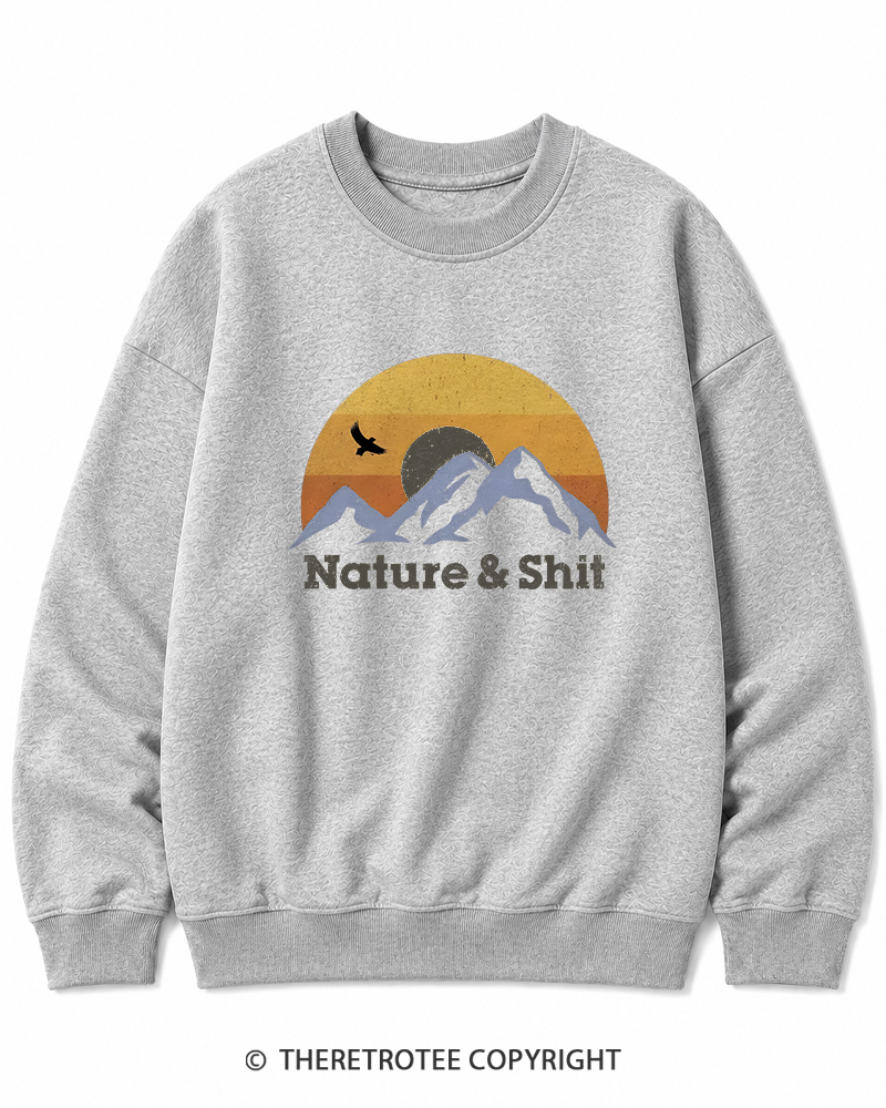 TheRetroTee Nature & Shit 1970s Cotton Sweatshirt