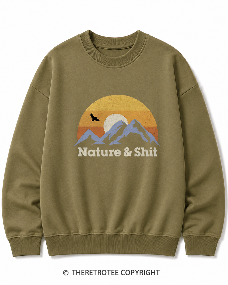 TheRetroTee Nature & Shit 1970s Cotton Sweatshirt