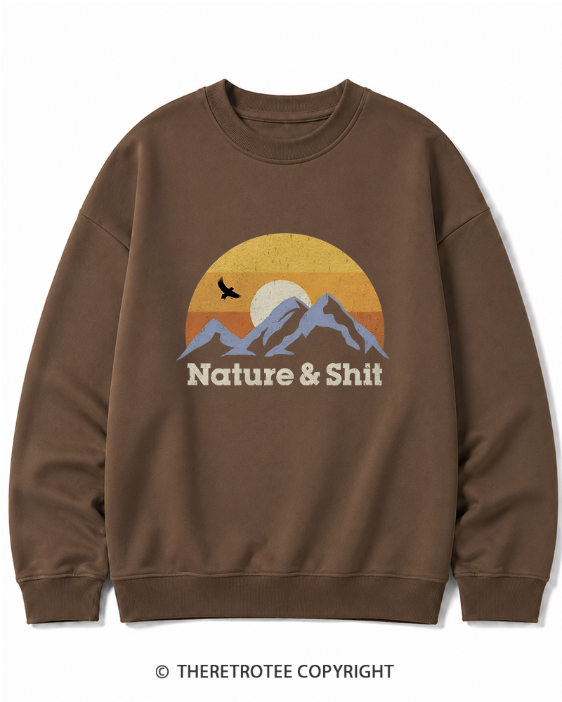 TheRetroTee Nature & Shit 1970s Cotton Sweatshirt