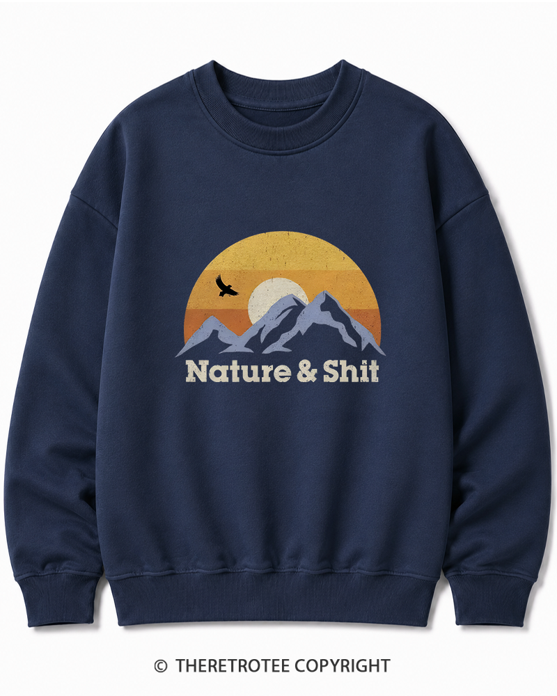 TheRetroTee Nature & Shit 1970s Cotton Sweatshirt