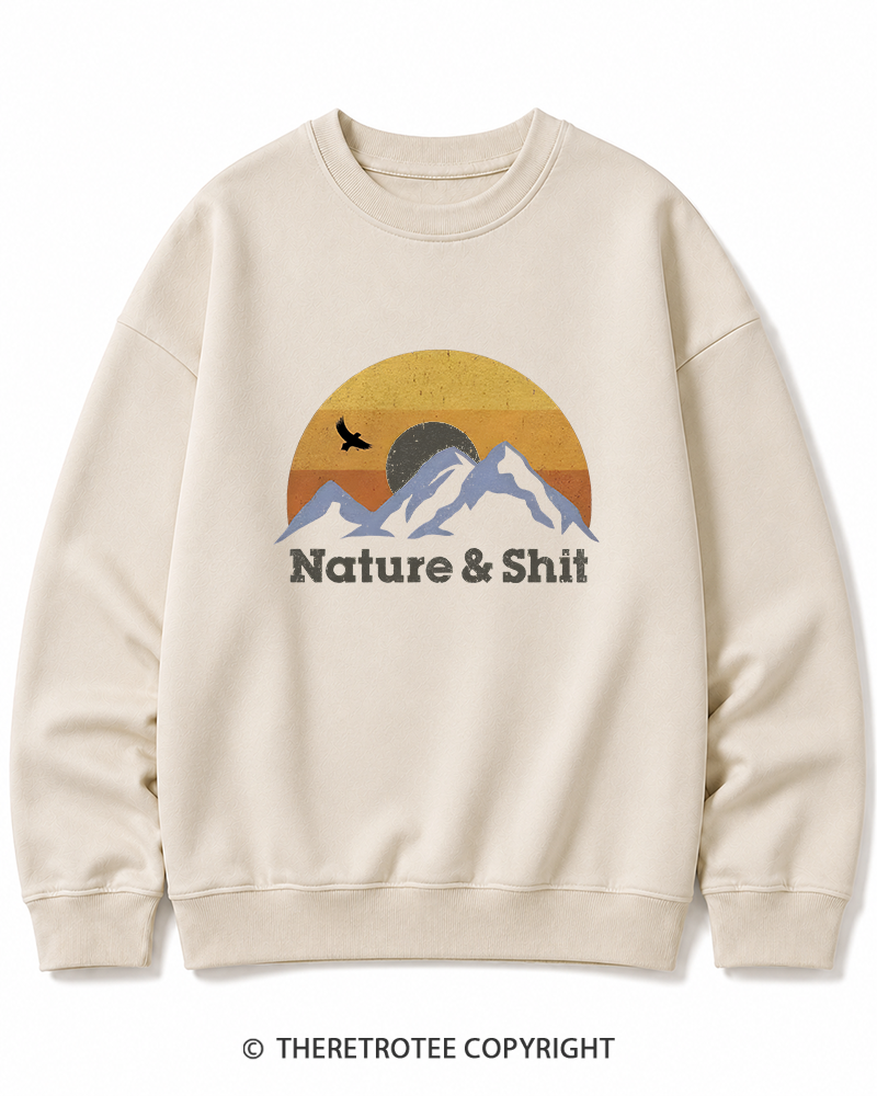 TheRetroTee Nature & Shit 1970s Cotton Sweatshirt