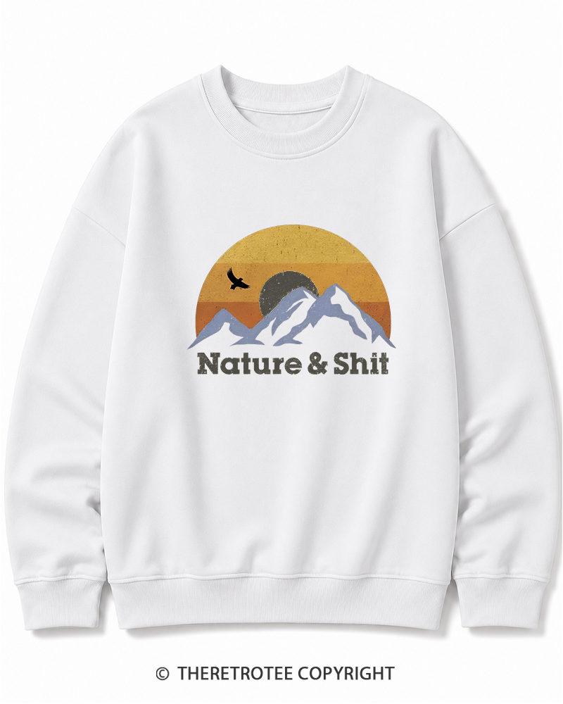 TheRetroTee Nature & Shit 1970s Cotton Sweatshirt