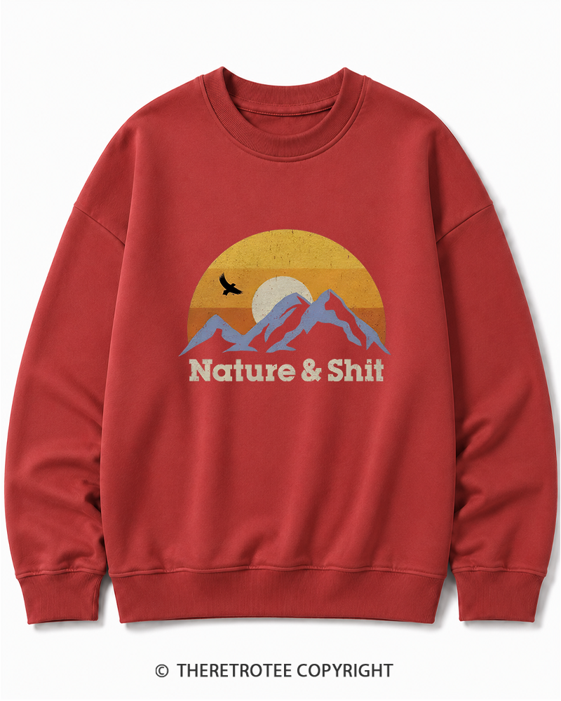 TheRetroTee Nature & Shit 1970s Cotton Sweatshirt