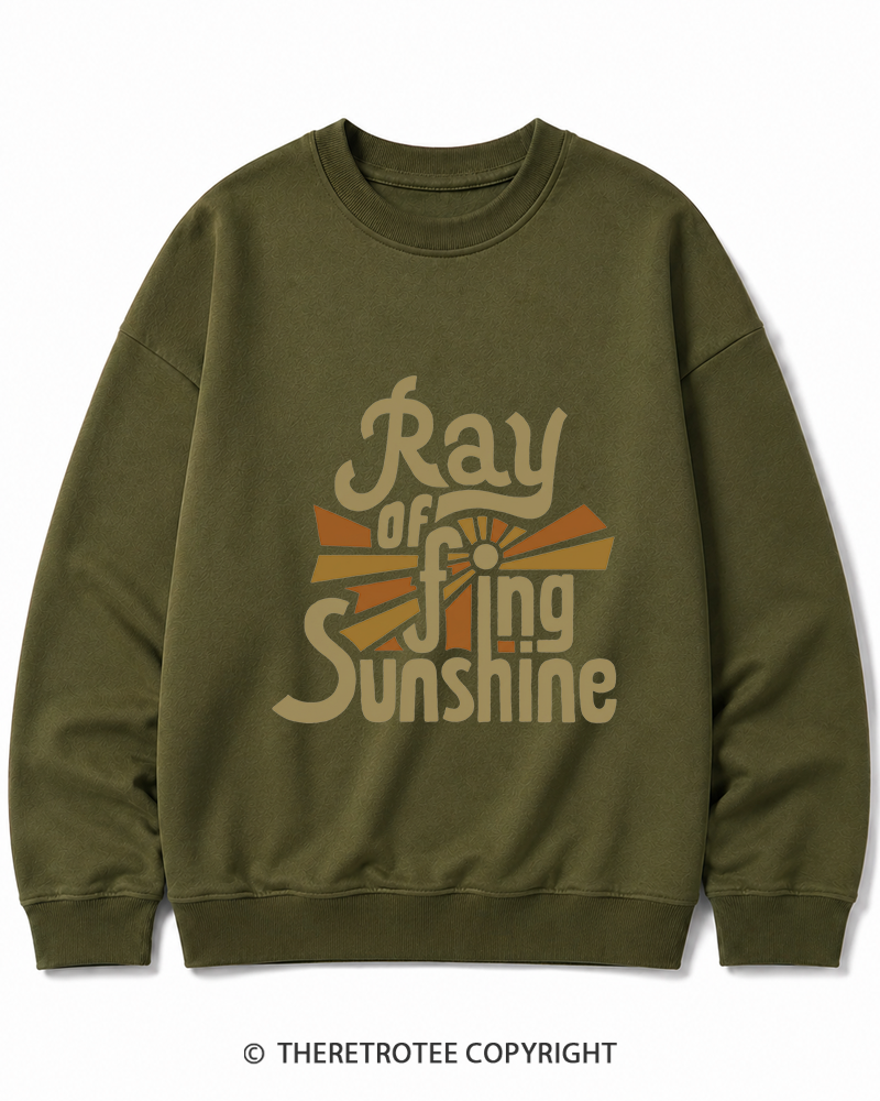 TheRetroTee Ray Of Fing Sunshine 1970s Cotton Sweatshirt