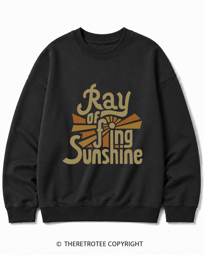 TheRetroTee Ray Of Fing Sunshine 1970s Cotton Sweatshirt