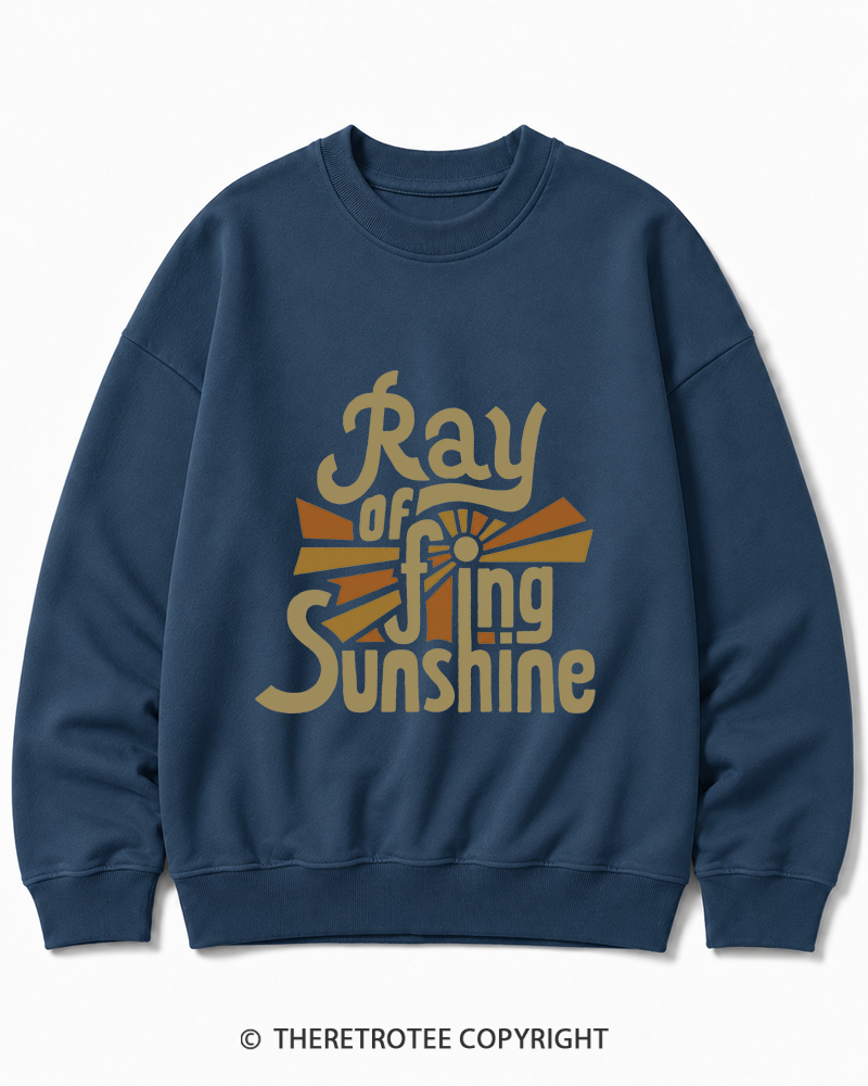TheRetroTee Ray Of Fing Sunshine 1970s Cotton Sweatshirt