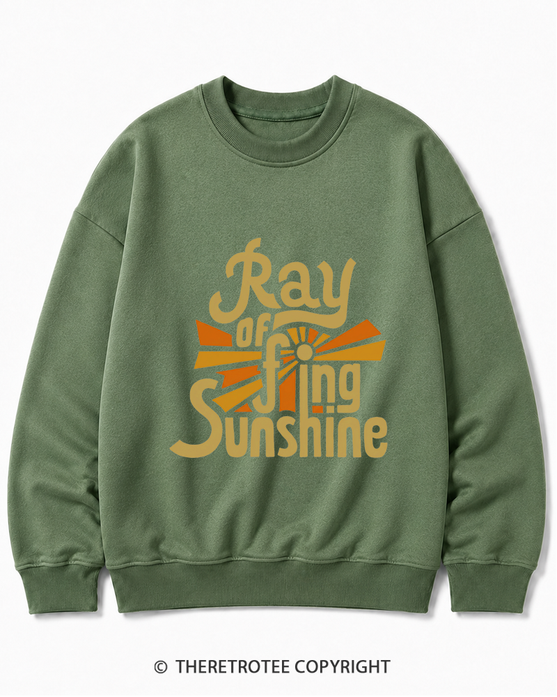 TheRetroTee Ray Of Fing Sunshine 1970s Cotton Sweatshirt
