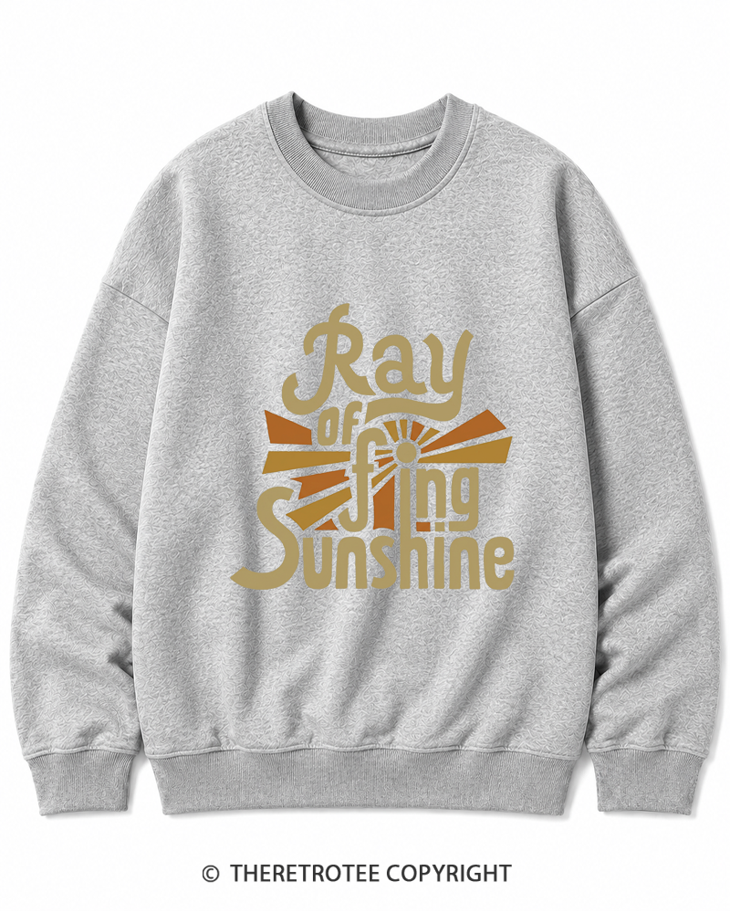 TheRetroTee Ray Of Fing Sunshine 1970s Cotton Sweatshirt