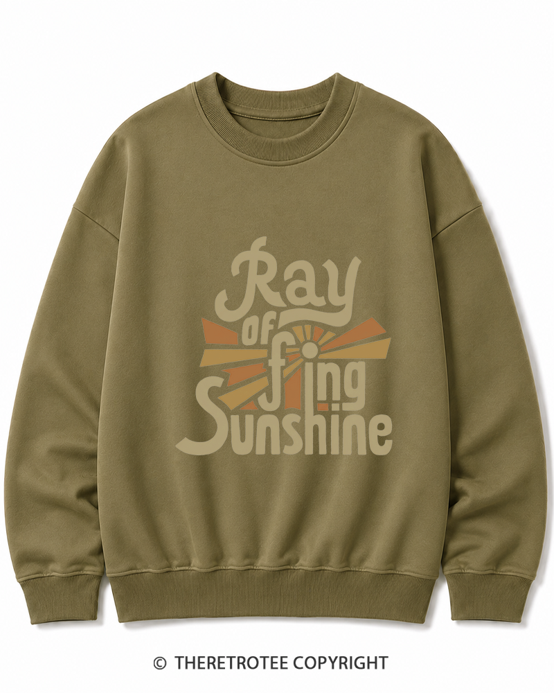 TheRetroTee Ray Of Fing Sunshine 1970s Cotton Sweatshirt