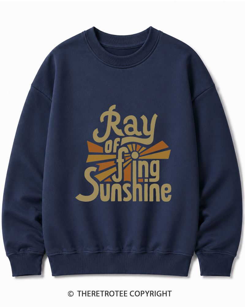 TheRetroTee Ray Of Fing Sunshine 1970s Cotton Sweatshirt