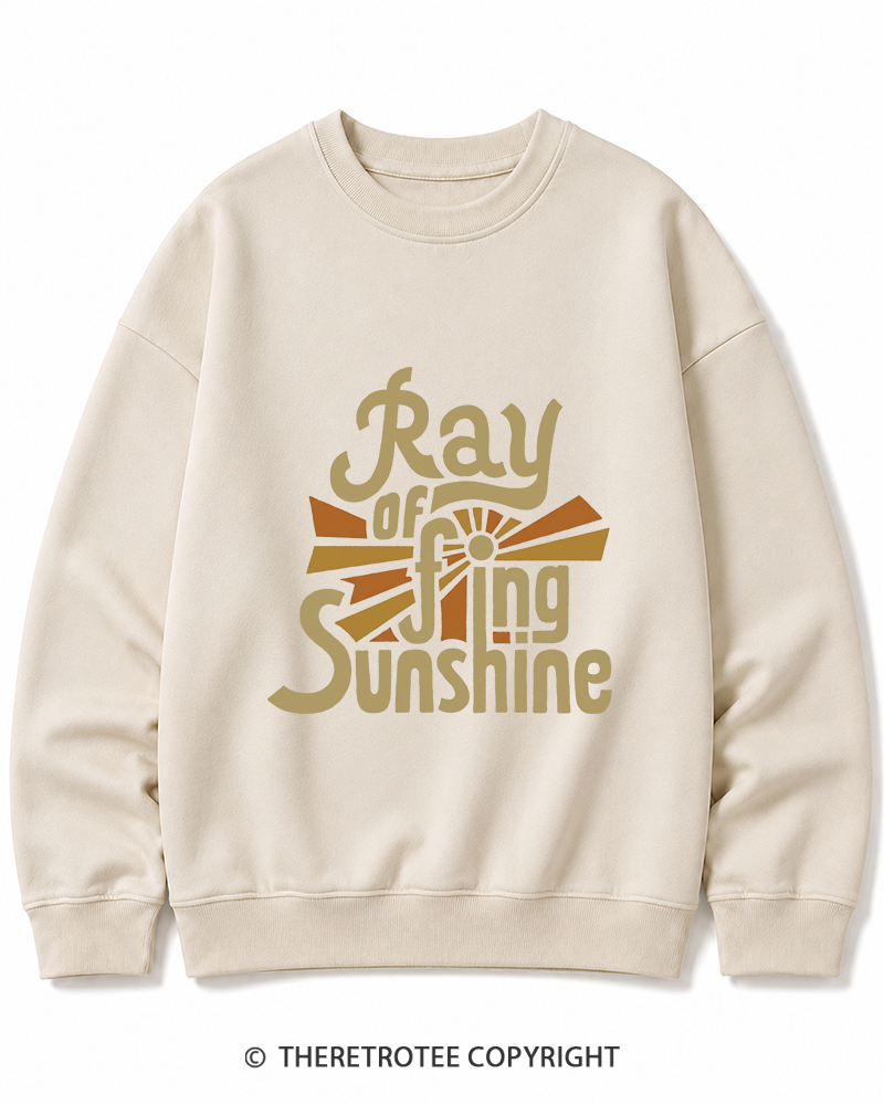 TheRetroTee Ray Of Fing Sunshine 1970s Cotton Sweatshirt
