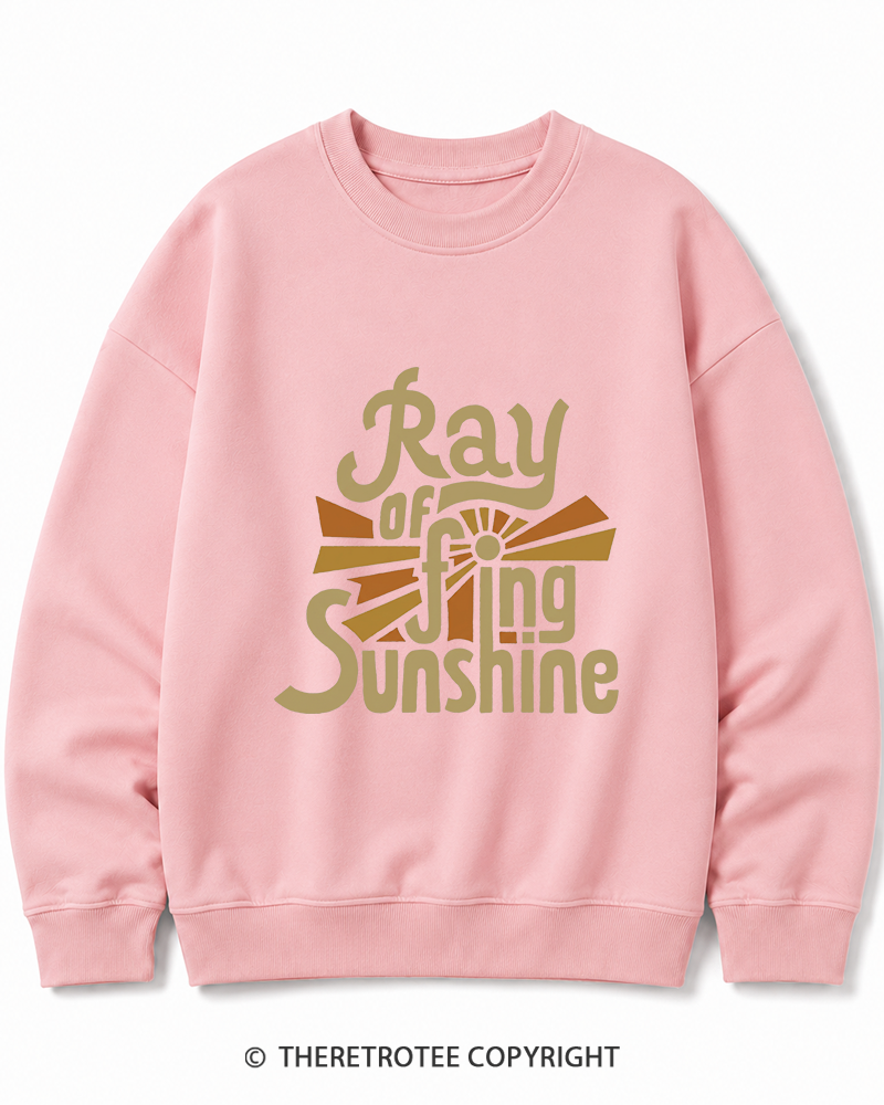 TheRetroTee Ray Of Fing Sunshine 1970s Cotton Sweatshirt
