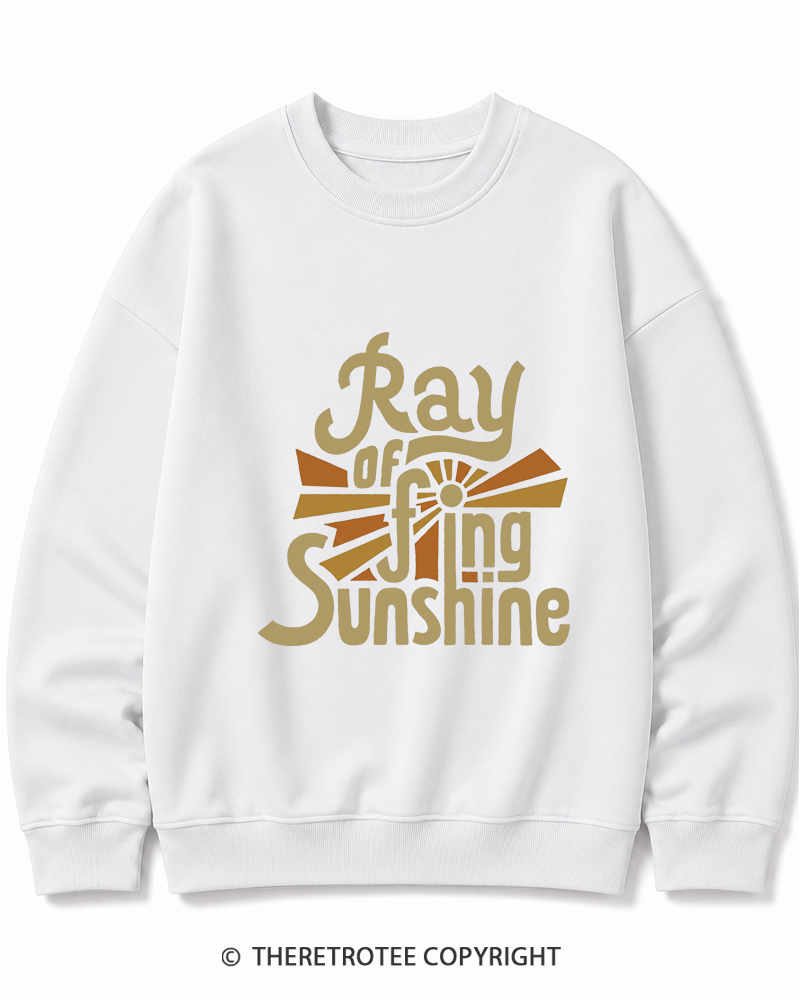 TheRetroTee Ray Of Fing Sunshine 1970s Cotton Sweatshirt