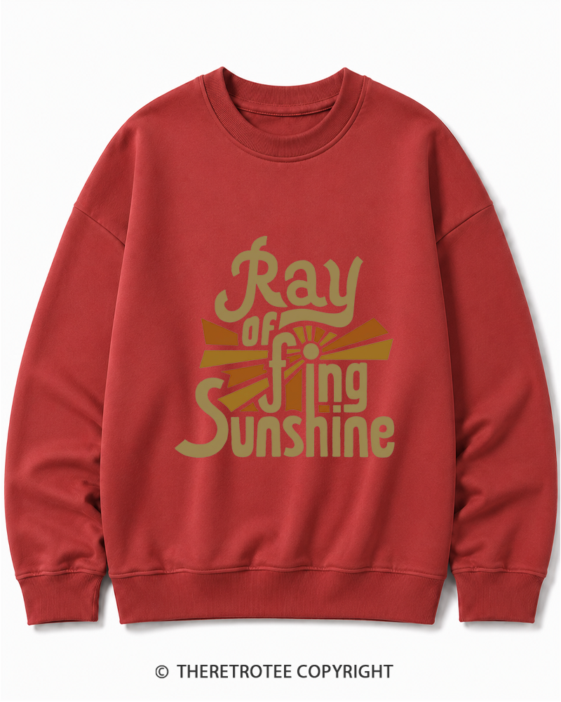 TheRetroTee Ray Of Fing Sunshine 1970s Cotton Sweatshirt