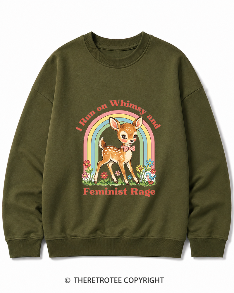 TheRetroTee Whimsy and Feminist Rage 1970s Cotton Sweatshirt