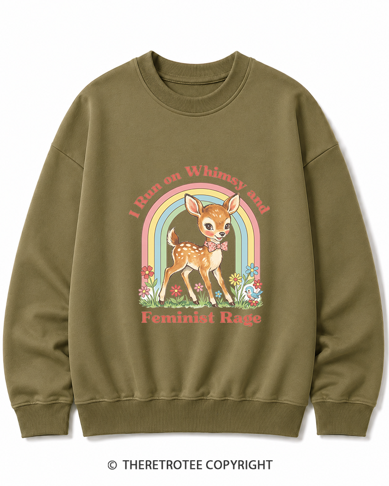 TheRetroTee Whimsy and Feminist Rage 1970s Cotton Sweatshirt