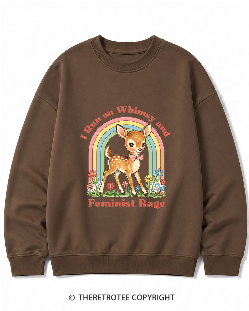 TheRetroTee Whimsy and Feminist Rage 1970s Cotton Sweatshirt