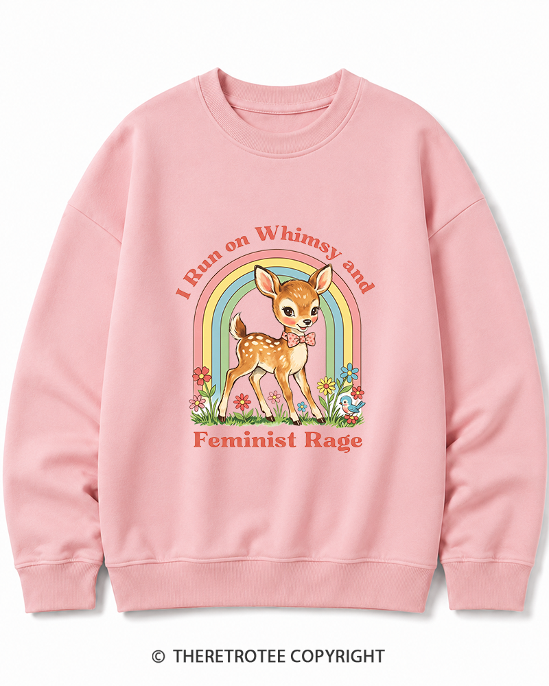 TheRetroTee Whimsy and Feminist Rage 1970s Cotton Sweatshirt