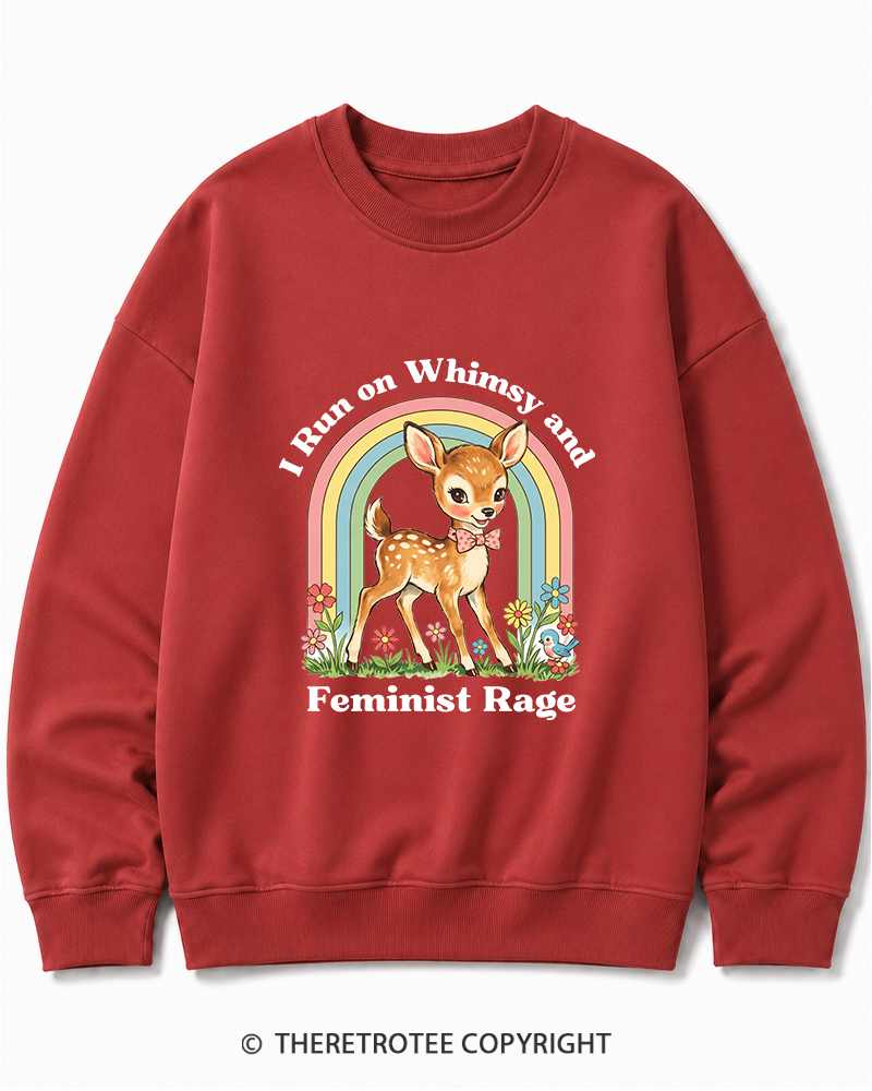 TheRetroTee Whimsy and Feminist Rage 1970s Cotton Sweatshirt