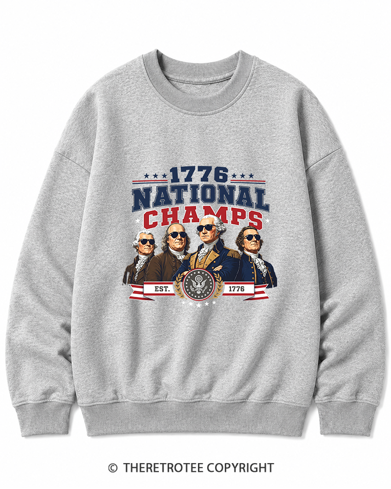 TheRetroTee Funny Founding Fathers 1776 Cotton Sweatshirt