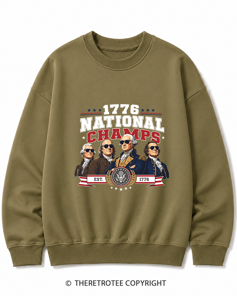 TheRetroTee Funny Founding Fathers 1776 Cotton Sweatshirt