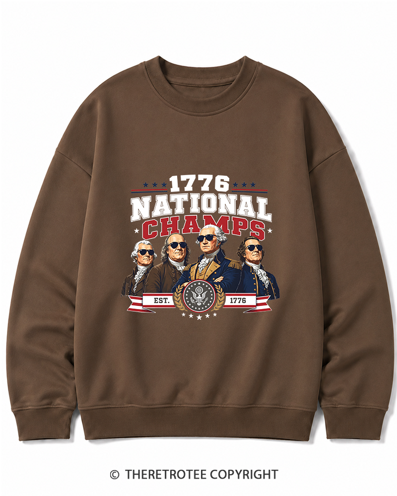 TheRetroTee Funny Founding Fathers 1776 Cotton Sweatshirt