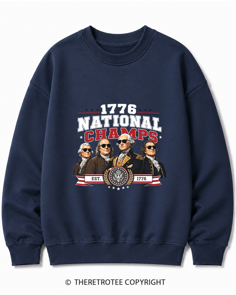 TheRetroTee Funny Founding Fathers 1776 Cotton Sweatshirt