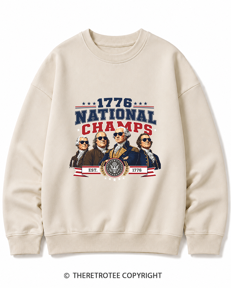 TheRetroTee Funny Founding Fathers 1776 Cotton Sweatshirt