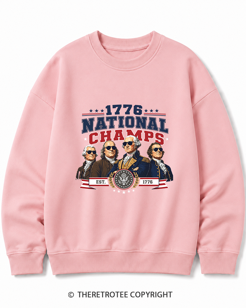 TheRetroTee Funny Founding Fathers 1776 Cotton Sweatshirt