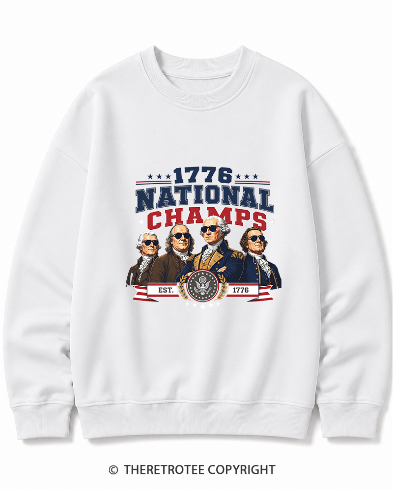 TheRetroTee Funny Founding Fathers 1776 Cotton Sweatshirt